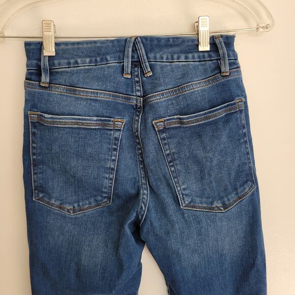 Good American Good Legs Fray Hem Jeans Skinny High Rise Stretch Women 26 - Picture 7 of 13